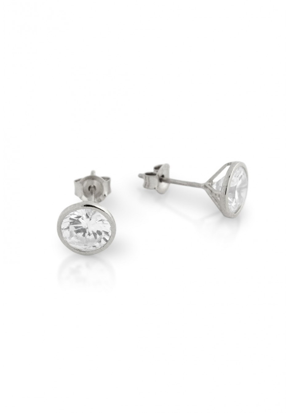 Picture   Alexi London Alexi London Maxi Solitaire Stud Earrings in Silver