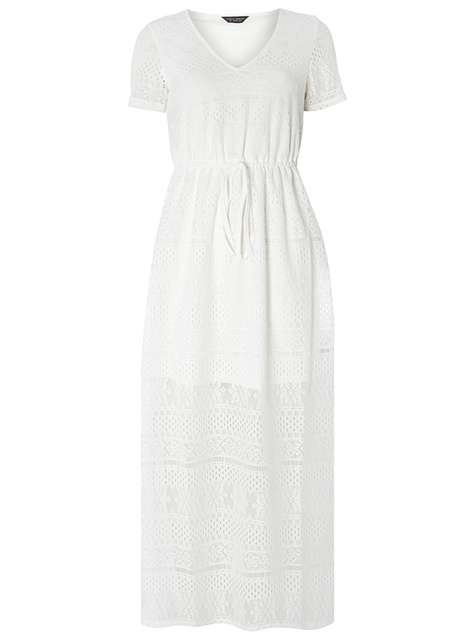 Picture Dorothy Perkins wedding dress, high street wedding dress, maxi wedding dress from high street, off the rack maxi wedding dress, maxi wedding dress for less than £50, Alt Text