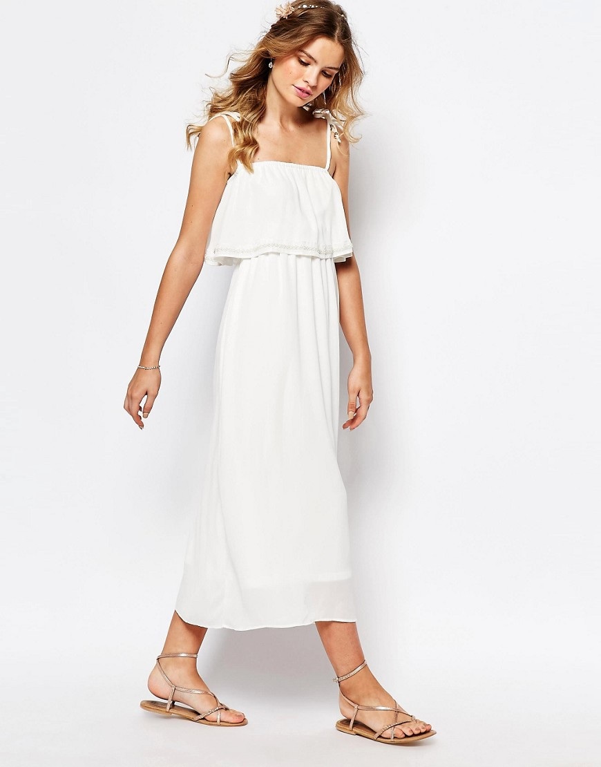 Picture Darccy Cami Layered Maxi Dress, Off the rack maxi wedding dress for less than £50, Cheap off the rack maxi wedding dress, off the rack maxi wedding dress, ASOS wedding dress, Alt Text