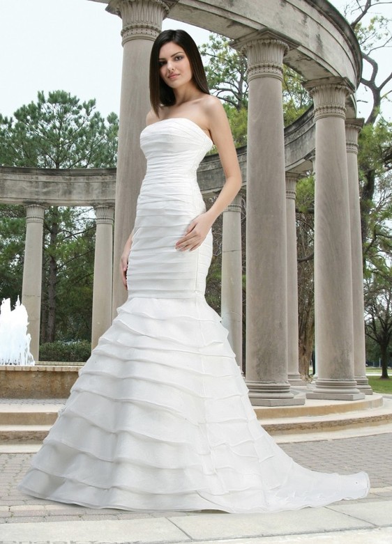 cheap fishtail wedding dress